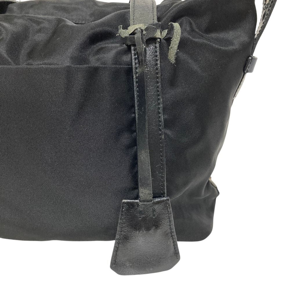 Prada Nylon Shoulder Tote Bag Black