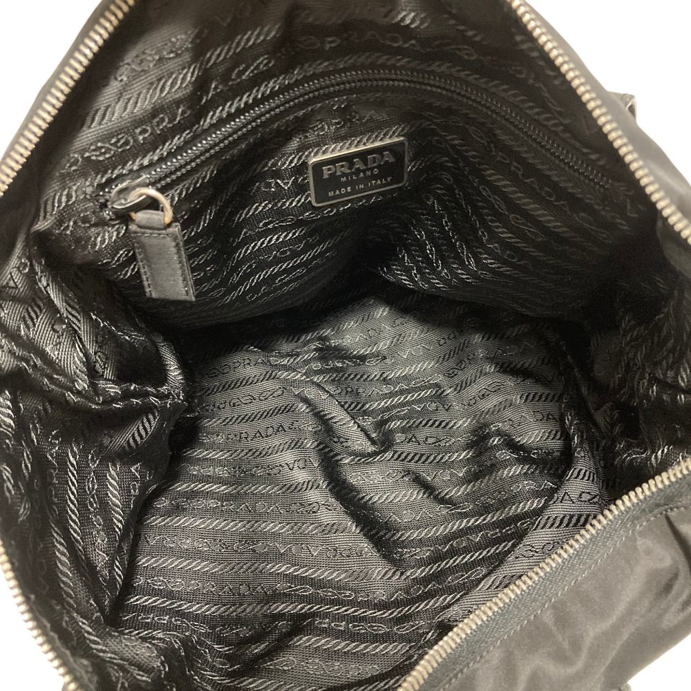 Prada Nylon Shoulder Tote Bag Black
