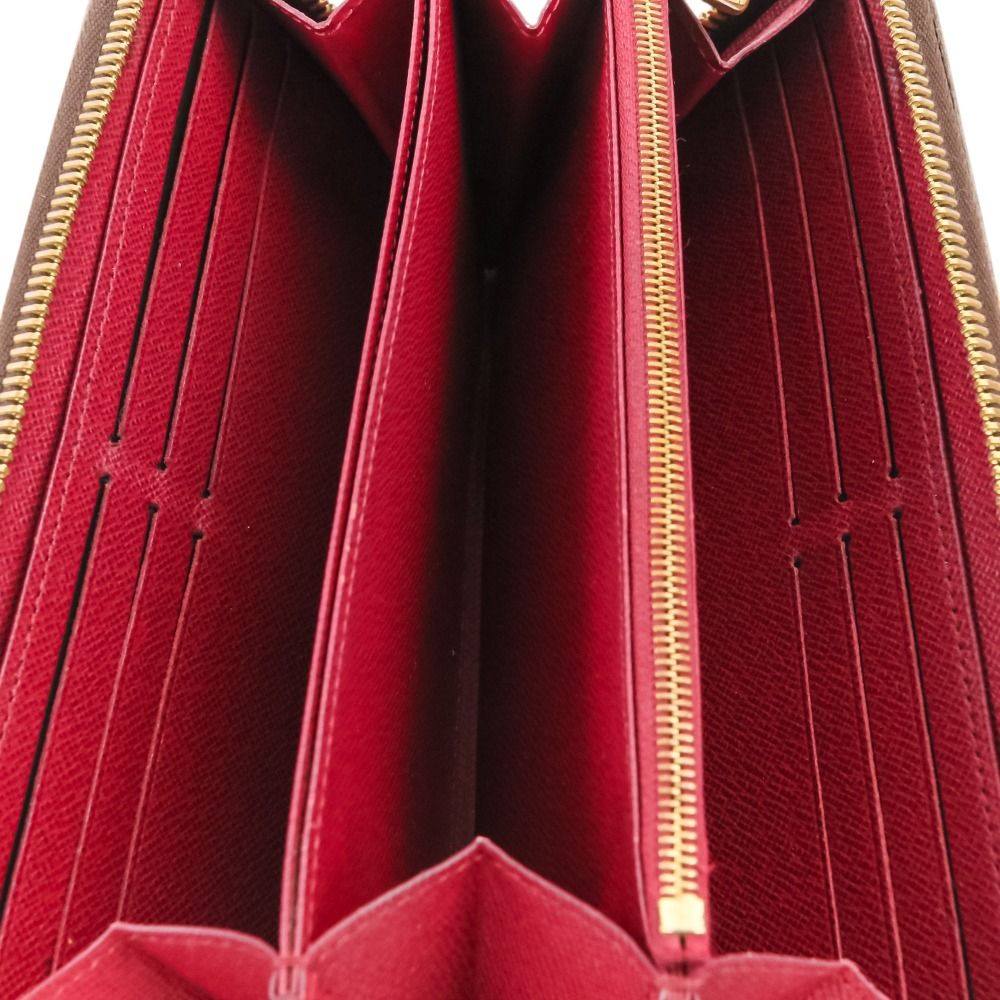 Louis Vuitton Monogram Zippy Wallet Fuchsia Pink Brown