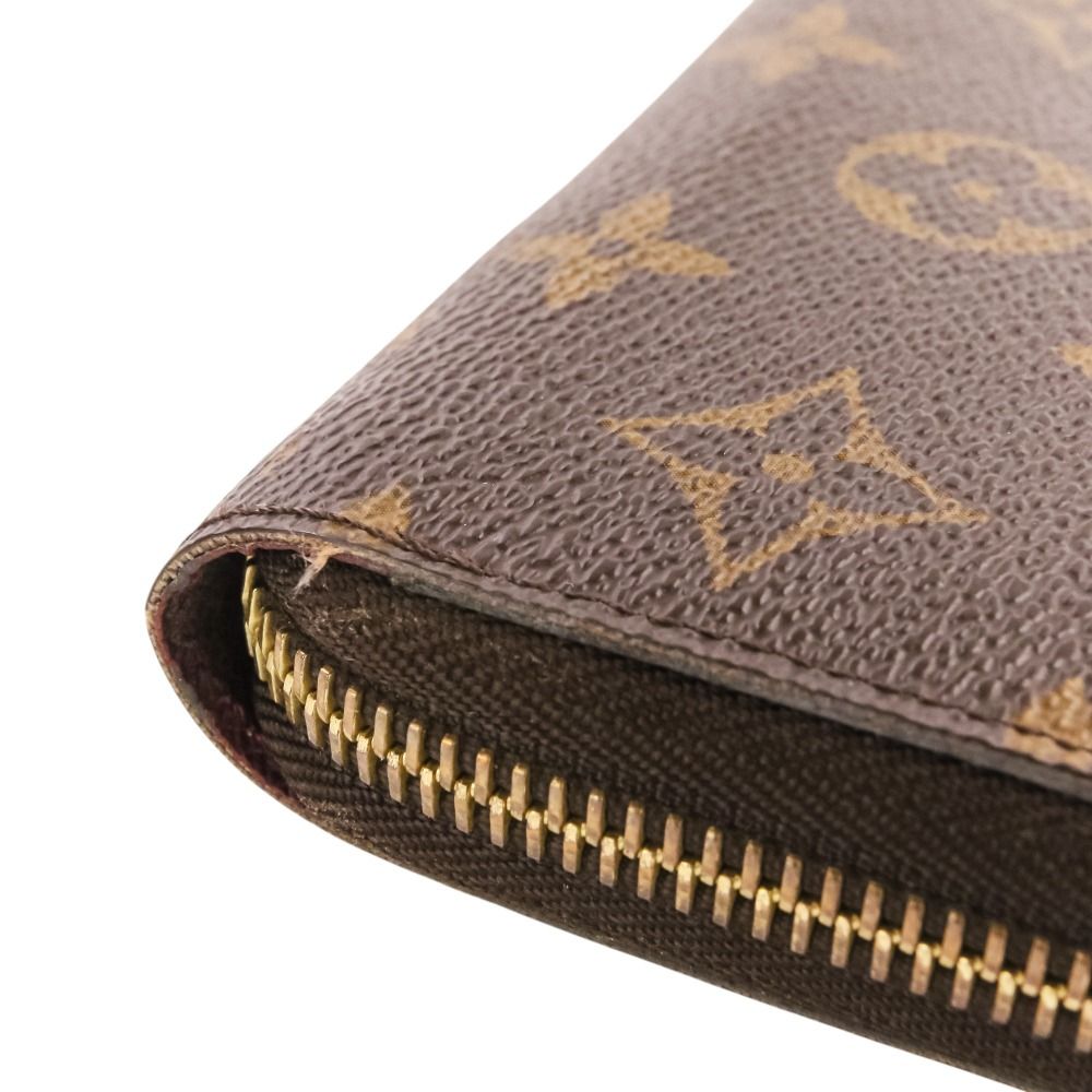 Louis Vuitton Monogram Zippy Wallet Fuchsia Pink Brown