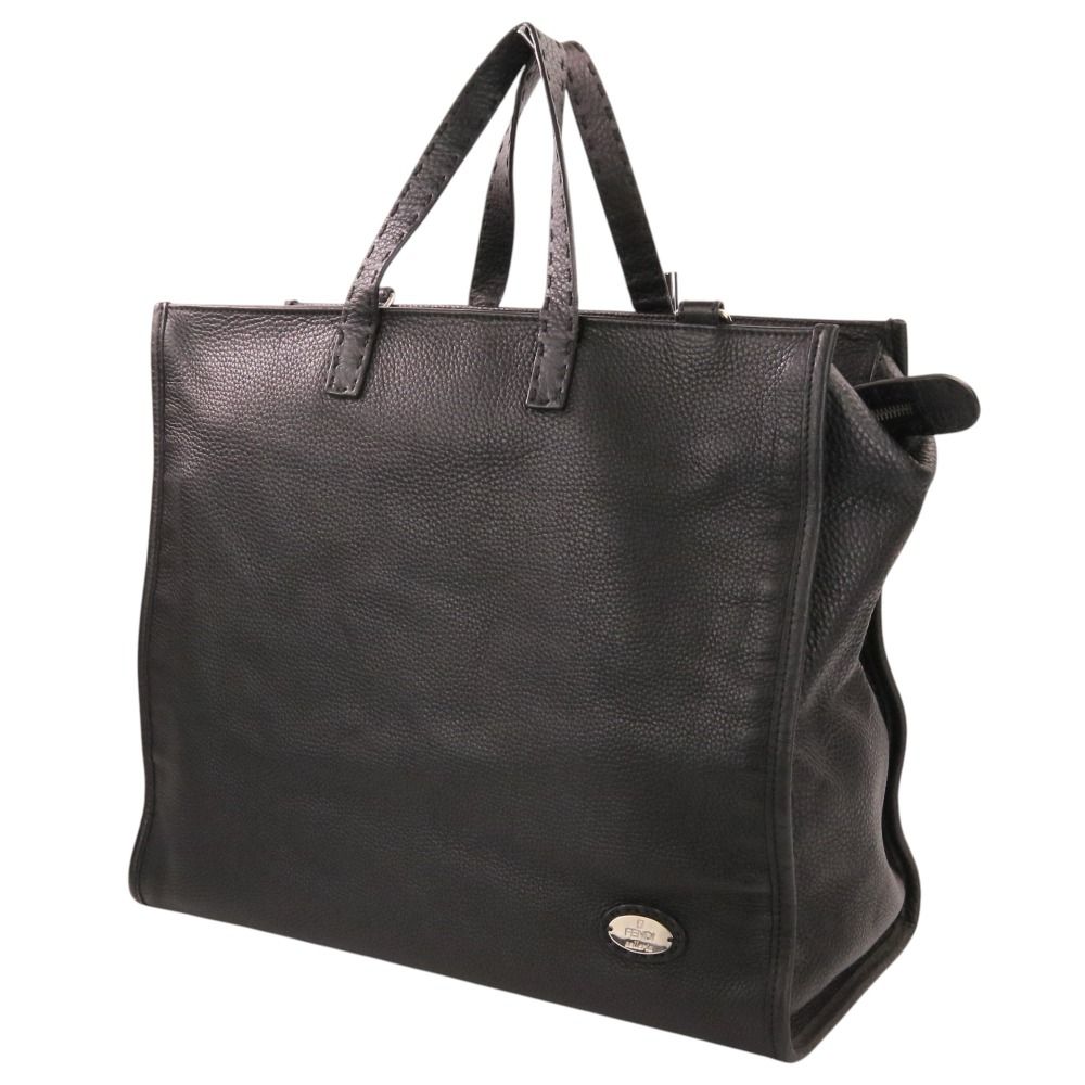 Fendi Selleria Roman Leather Stitch Tote Bag