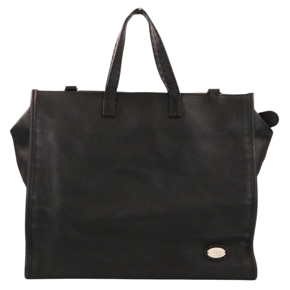 Fendi Selleria Roman Leather Stitch Tote Bag
