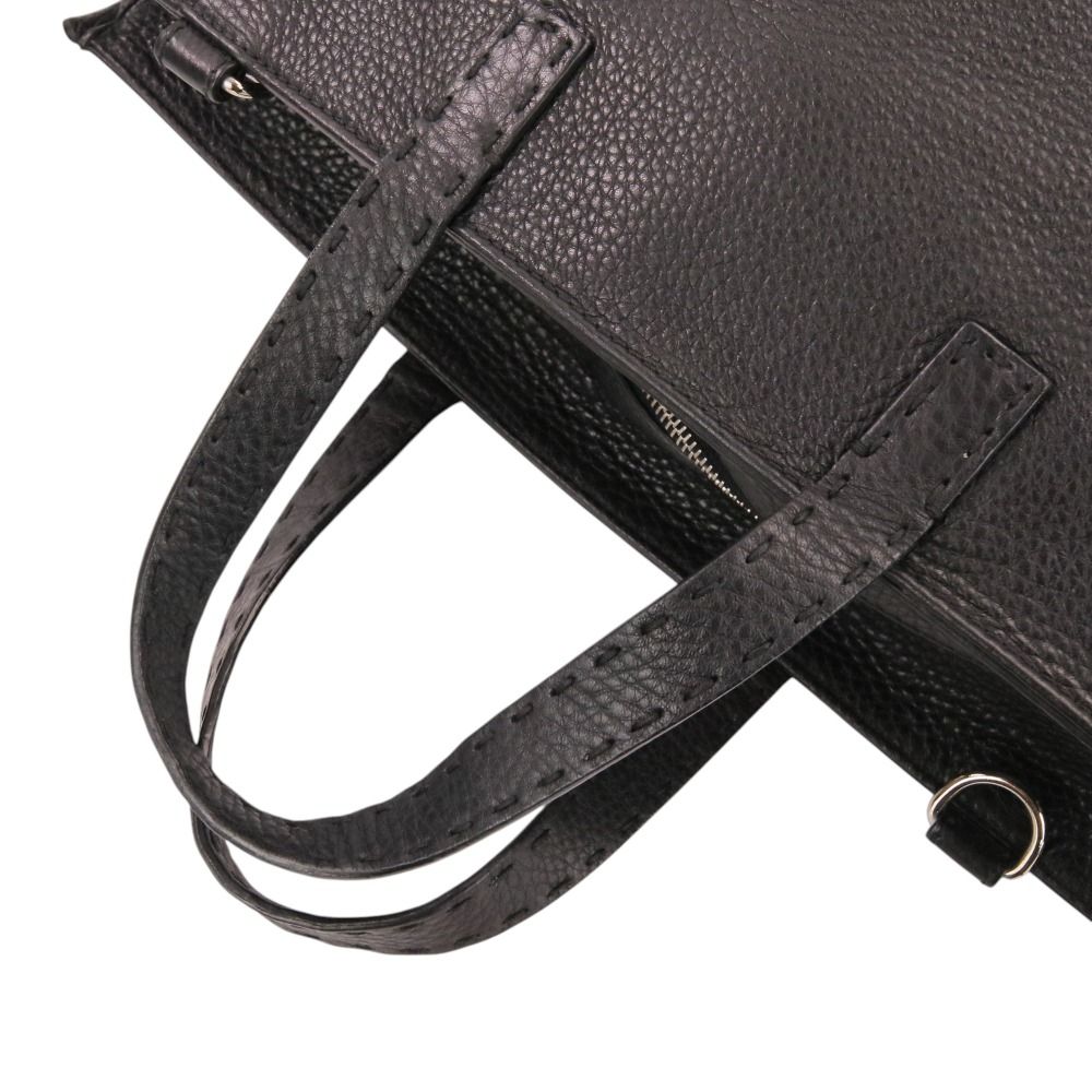 Fendi Selleria Roman Leather Stitch Tote Bag