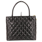 Chanel Caviar Leather Quilted CC Logo Reissue Tote Bag Black