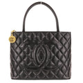 Chanel Caviar Leather Quilted CC Logo Reissue Tote Bag Black