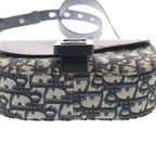 Dior Oblique Jacquard Grained Calfskin Messenger Bag Mini Gray