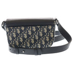 Dior Oblique Jacquard Grained Calfskin Messenger Bag Mini Gray