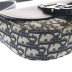 Dior Oblique Jacquard Grained Calfskin Messenger Bag Mini Gray