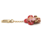 Louis Vuitton Vivienne Candy Heart Bag Charm Key Holder Brown