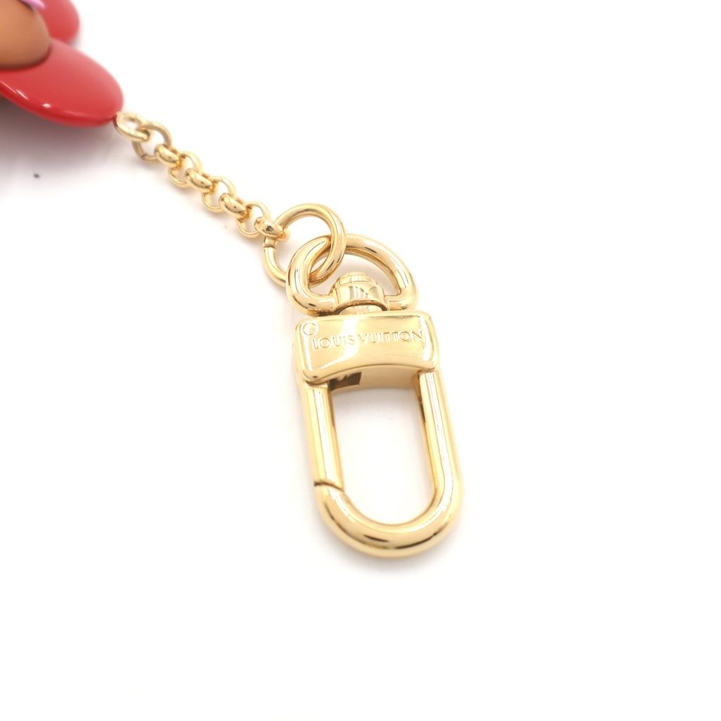 Louis Vuitton Vivienne Candy Heart Bag Charm Key Holder Brown