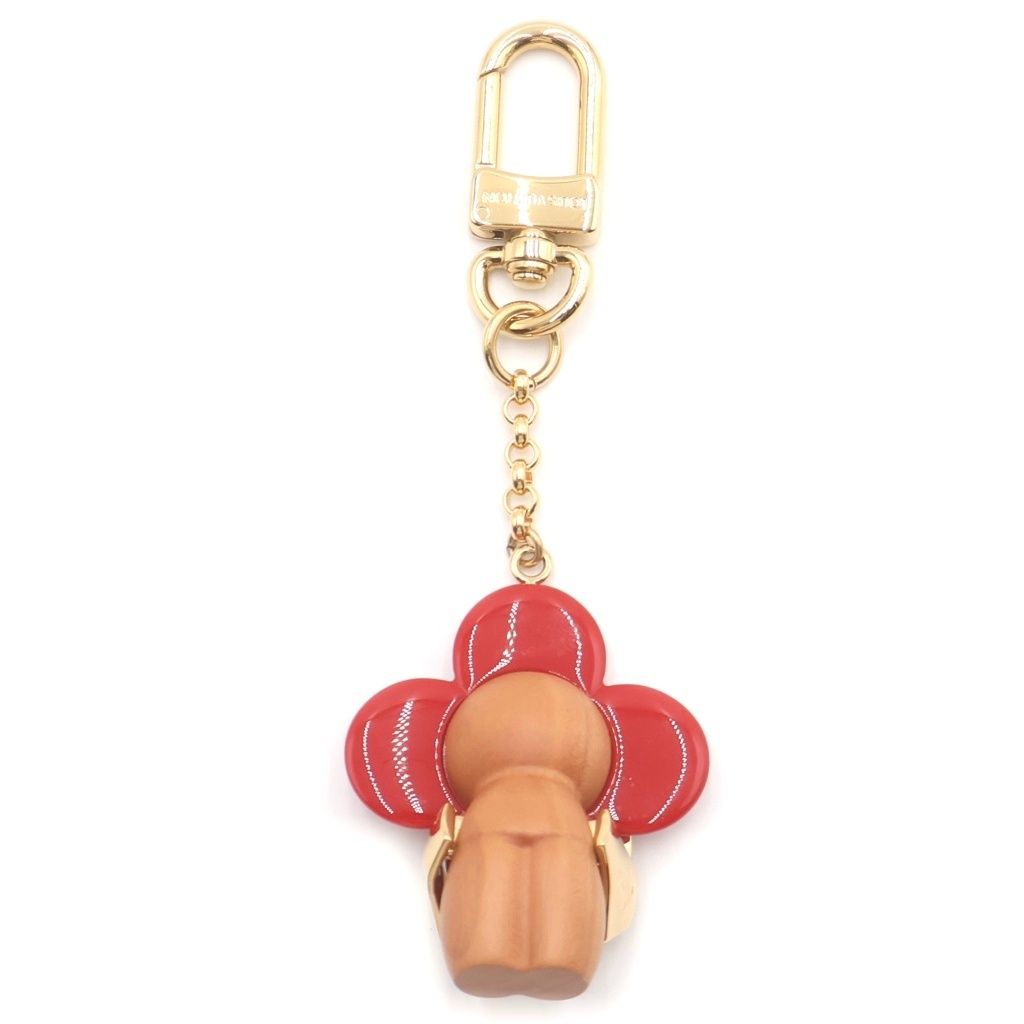 Louis Vuitton Vivienne Candy Heart Bag Charm Key Holder Brown