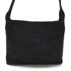 Fendi Zucca Suede Shoulder Bag Black