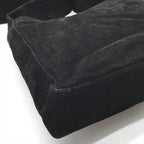 Fendi Zucca Suede Shoulder Bag Black