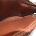 Louis Vuitton Monogram Marly Dragonne Leather Clutch Pouch Brown
