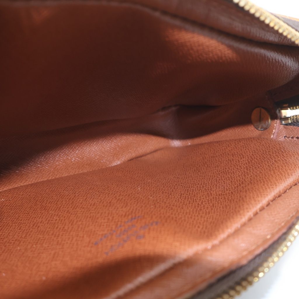 Louis Vuitton Monogram Marly Dragonne Leather Clutch Pouch Brown