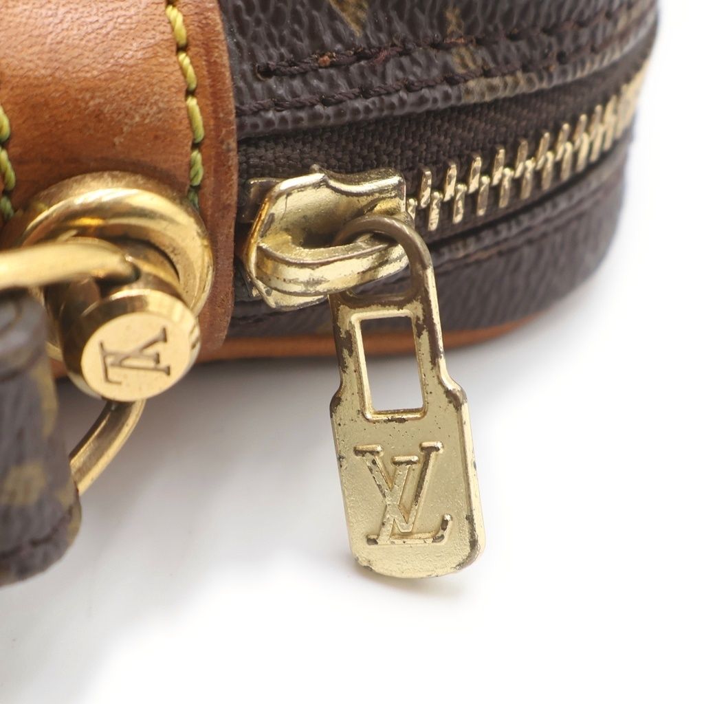 Louis Vuitton Monogram Marly Dragonne Leather Clutch Pouch Brown