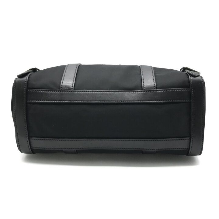 Prada Nylon Tessuto Silver Shoulder Bag Black