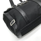 Prada Nylon Tessuto Silver Shoulder Bag Black