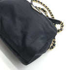 Prada Nylon Tessuto Chain Shoulder Bag Crossbody Navy