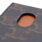 Celine Triomphe Canvas Card Case Brown
