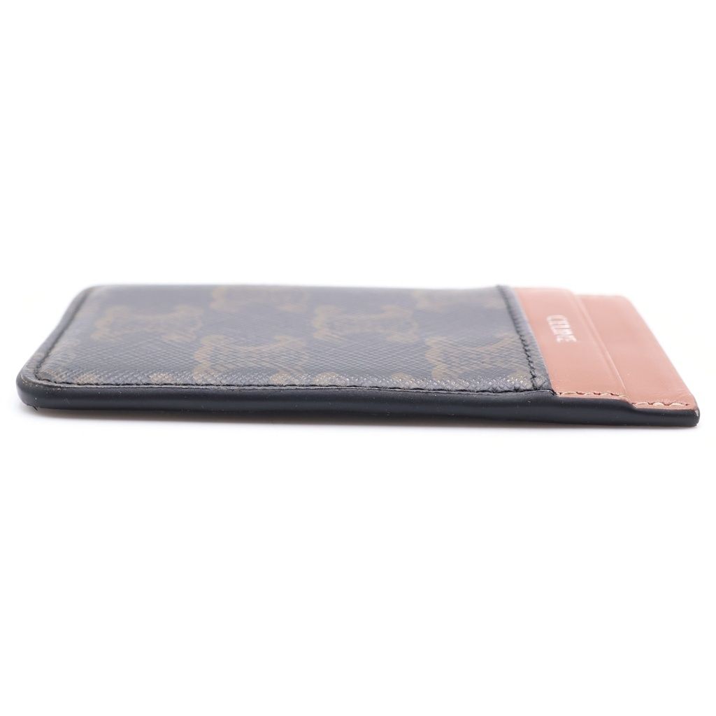 Celine Triomphe Canvas Card Case Brown