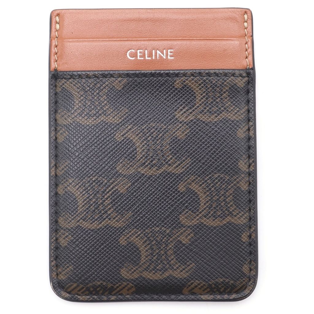 Celine Triomphe Canvas Card Case Brown