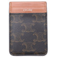 Celine Triomphe Canvas Card Case Brown