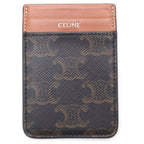 Celine Triomphe Canvas Card Case Brown