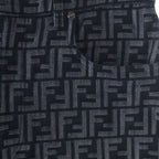 Fendi Zucca Cotton Denim Pants Indigo — view 5