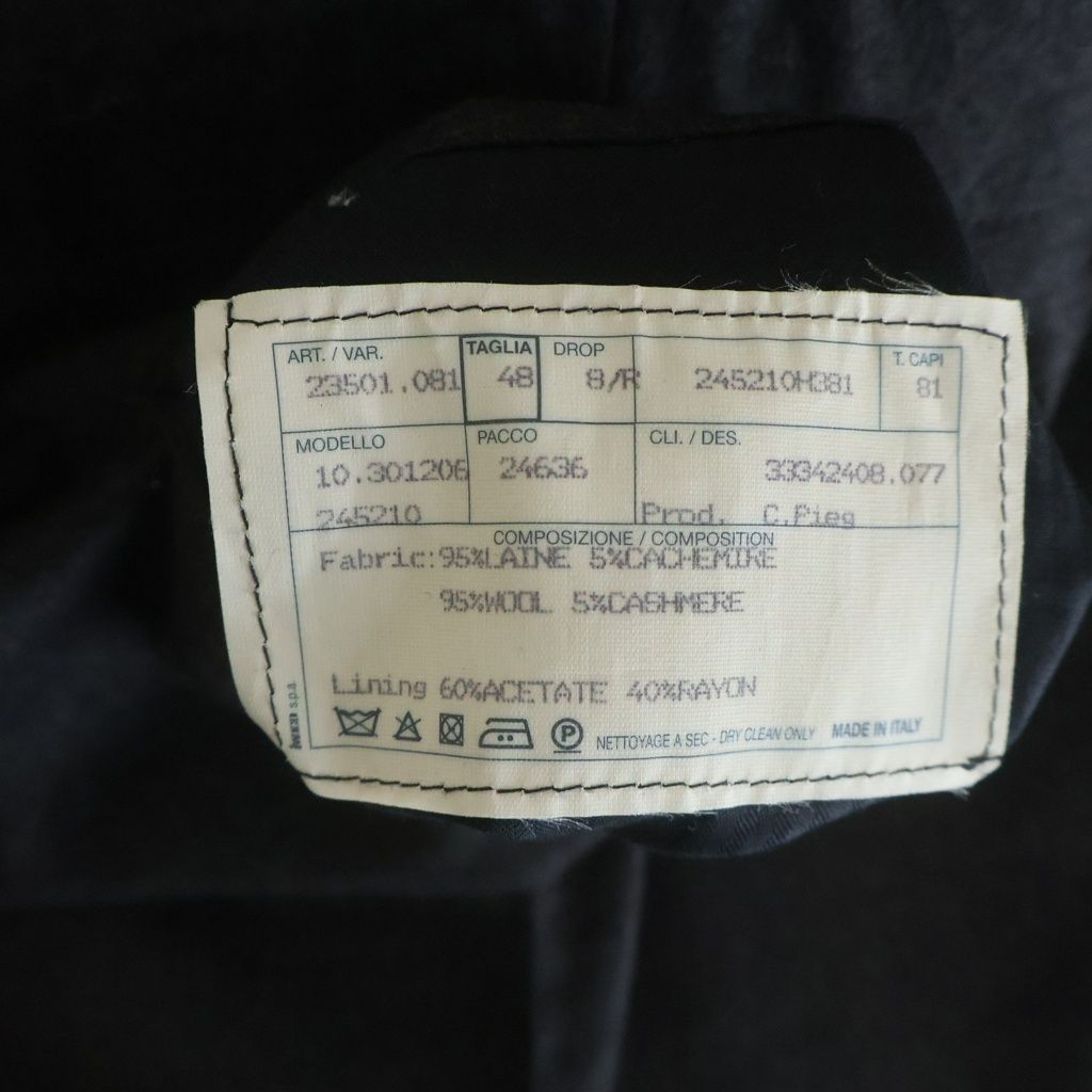 Hermes Pleated Cashmere Blend Wool Dress Trousers Pants Black — view 8