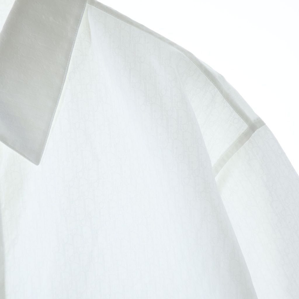 Dior All Over Oblique Pattern Regular Color Cotton Jacquard Short Sleeve Shirt — view 5