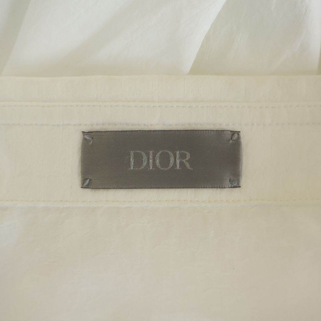 Dior All Over Oblique Pattern Regular Color Cotton Jacquard Short Sleeve Shirt — view 7