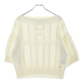 Chanel CC Logo Coco Bichi Knit Short Sleeve Sweater White