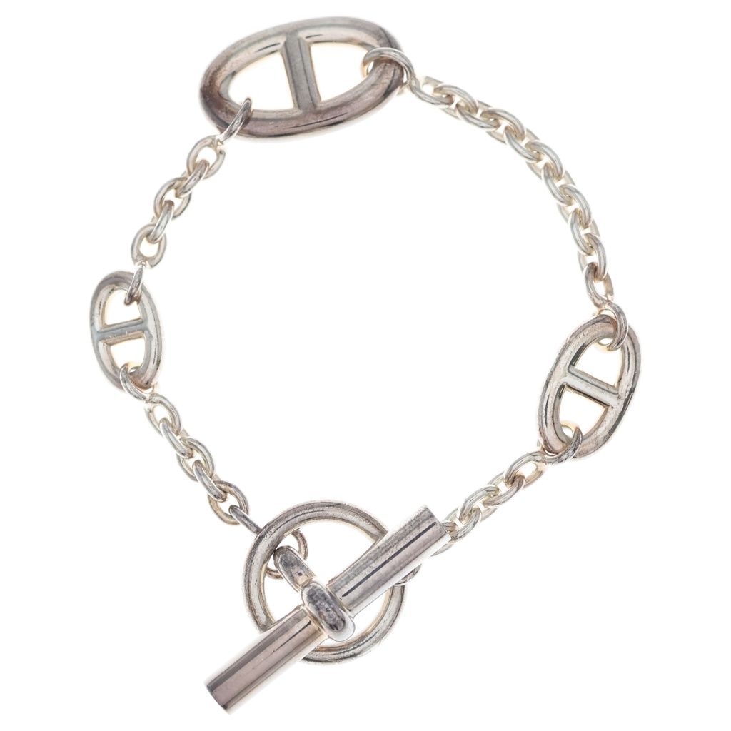 Hermes Chaine D'ancre Farandole Chain Bracelet Silver