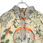 Hermes Neige D'antan Twill Lane High Gee Knit Long Sleeve Shirt Multi Sweater — view 3