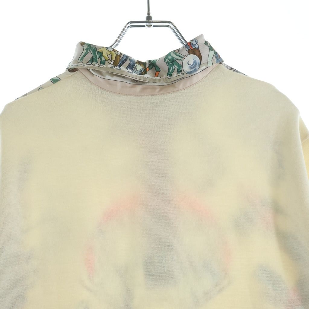 Hermes Neige D'antan Twill Lane High Gee Knit Long Sleeve Shirt Multi Sweater — view 4