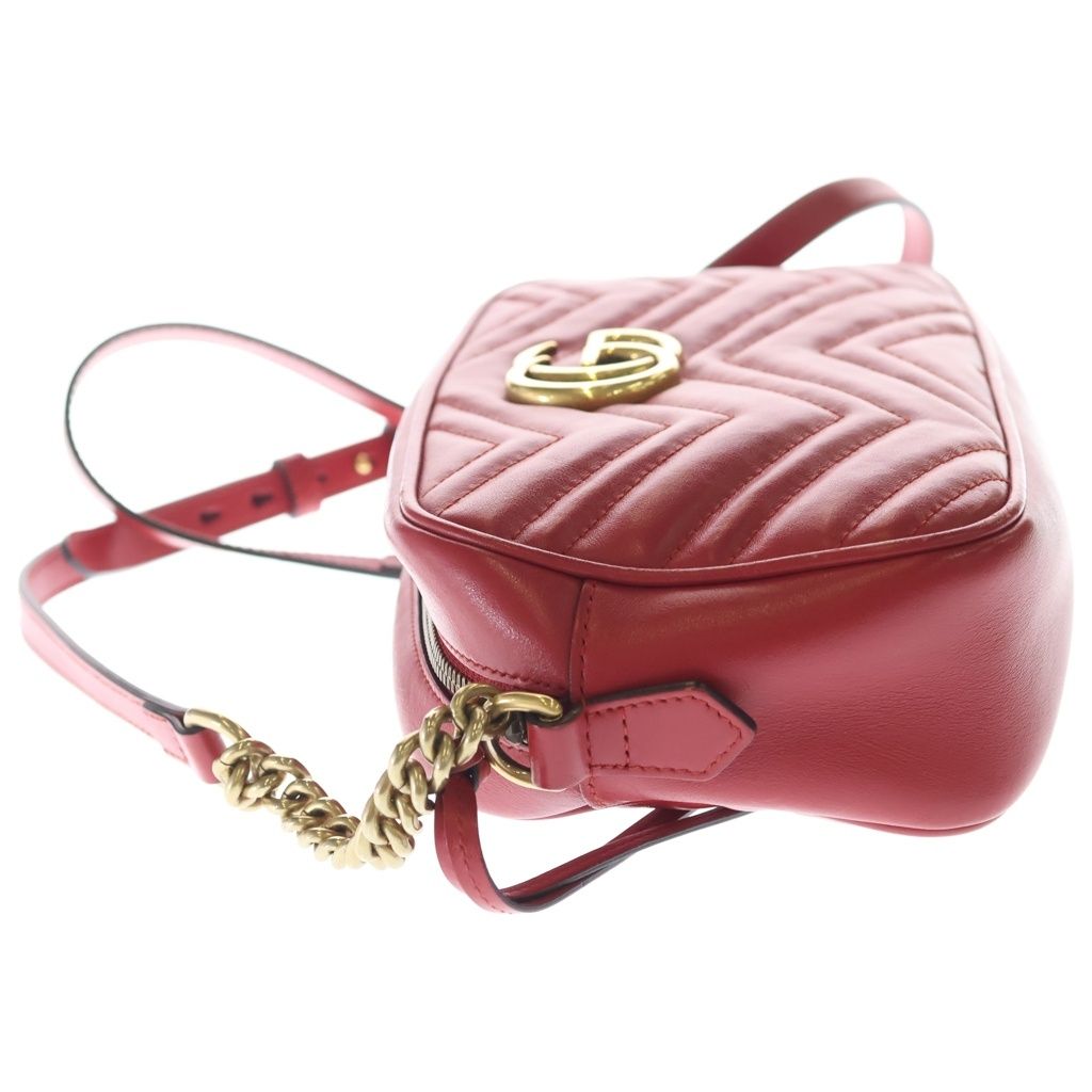 Gucci GG Marmont Small Camera Bag Leather Chain Gold