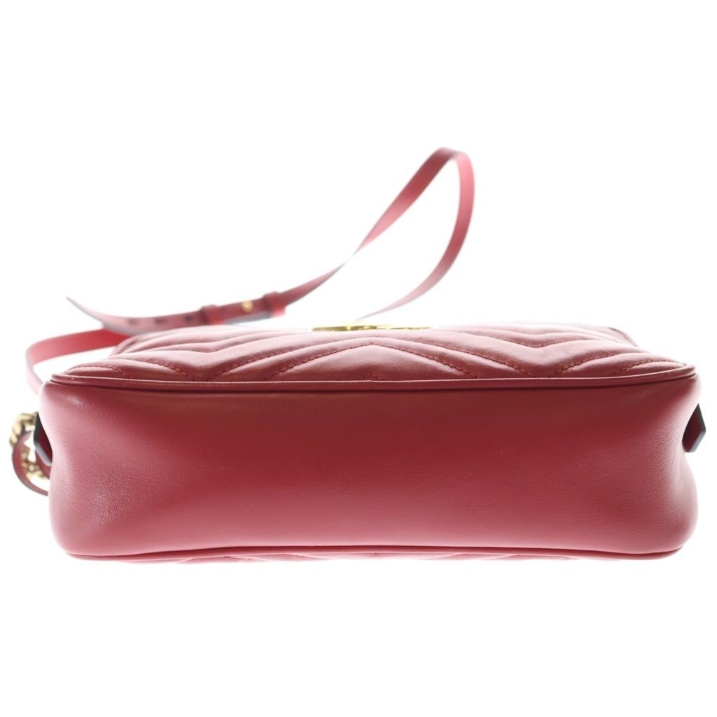 Gucci GG Marmont Small Camera Bag Leather Chain Gold