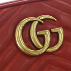 Gucci GG Marmont Small Camera Bag Leather Chain Gold