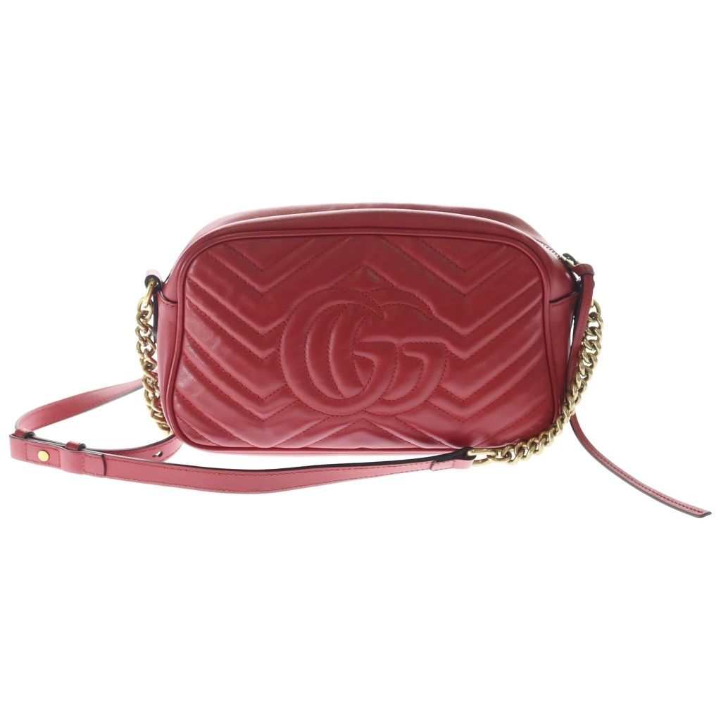 Gucci GG Marmont Small Camera Bag Leather Chain Gold