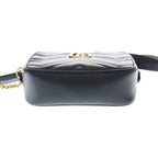 Gucci GG Marmont Mini Camera Bag Leather Chain Gold Black