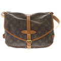 Louis Vuitton Monogram Saumur 30 Shoulder Bag Brown Leather Gold