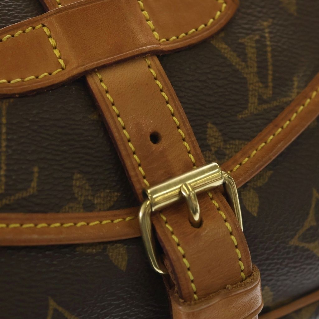 Louis Vuitton Monogram Saumur 30 Shoulder Bag Brown Leather Gold