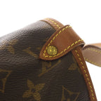 Louis Vuitton Monogram Saumur 30 Shoulder Bag Brown Leather Gold