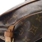 Louis Vuitton Monogram Saumur 30 Shoulder Bag Brown Leather Gold