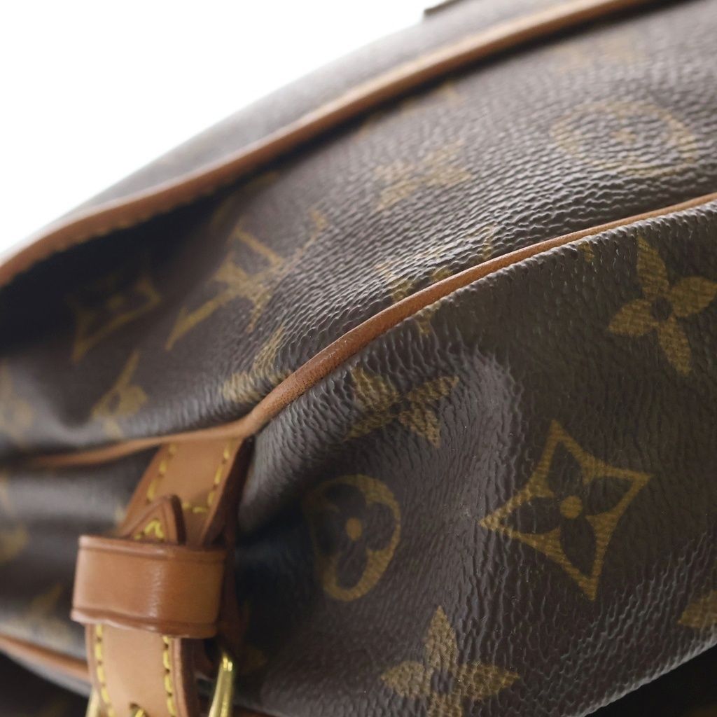 Louis Vuitton Monogram Saumur 30 Shoulder Bag Brown Leather Gold