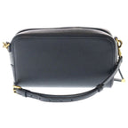 Dior Caro Double Pouch CD Logo Leather Gold Shoulder Bag Black