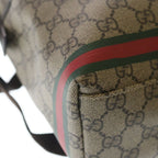 Gucci Children's GG Supreme Dog Backpack Brown Beige Leather