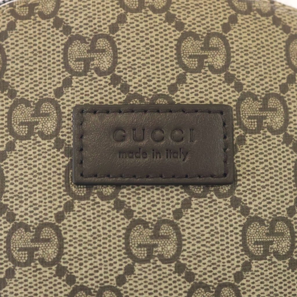 Gucci Children's GG Supreme Dog Backpack Brown Beige Leather