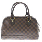 Louis Vuitton Damier Duomo Handbag Brown Leather Gold